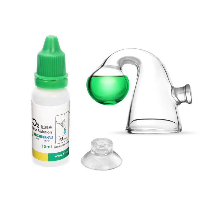 FZONE Aquatic CO2 Glass Drop Checker PH Momitor for Aquarium Plant Fish Tank Test CO2 Kit - Image 1
